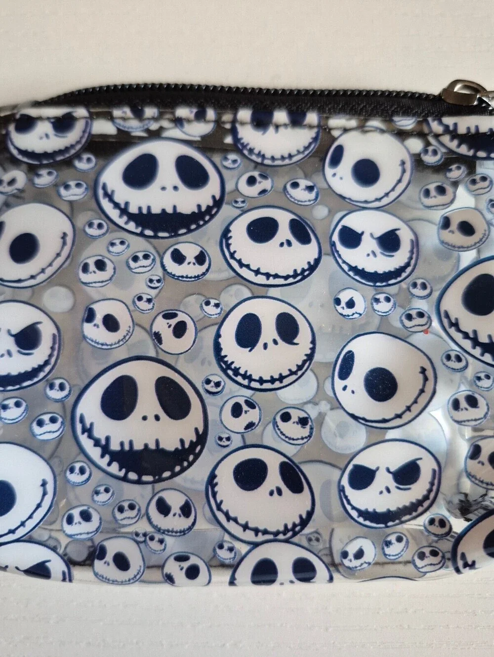 skeleton faces Compact Zippered Coin Pouch & Bag Organizer Sm Catch Coin Purse